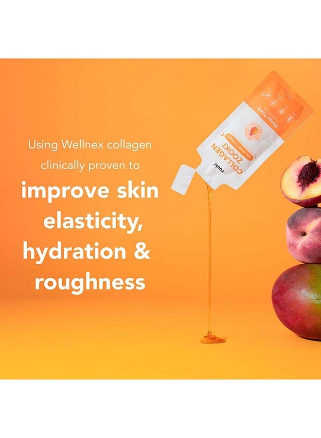 Zooki Liposomal Collagen 5000mg – Mango & Peach Flavor – High Absorption Liquid Collagen Sachets – Skin, Hair & Joint Support – 14 Sachets - Image 4